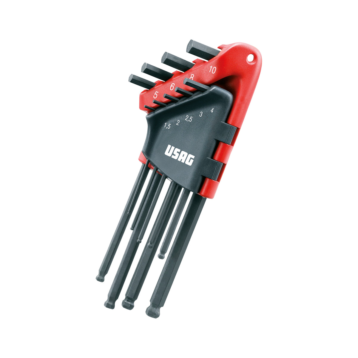 Serie di 9 chiavi maschio esagonale lunghe testa sferica 280 LTS/S9 - USAG