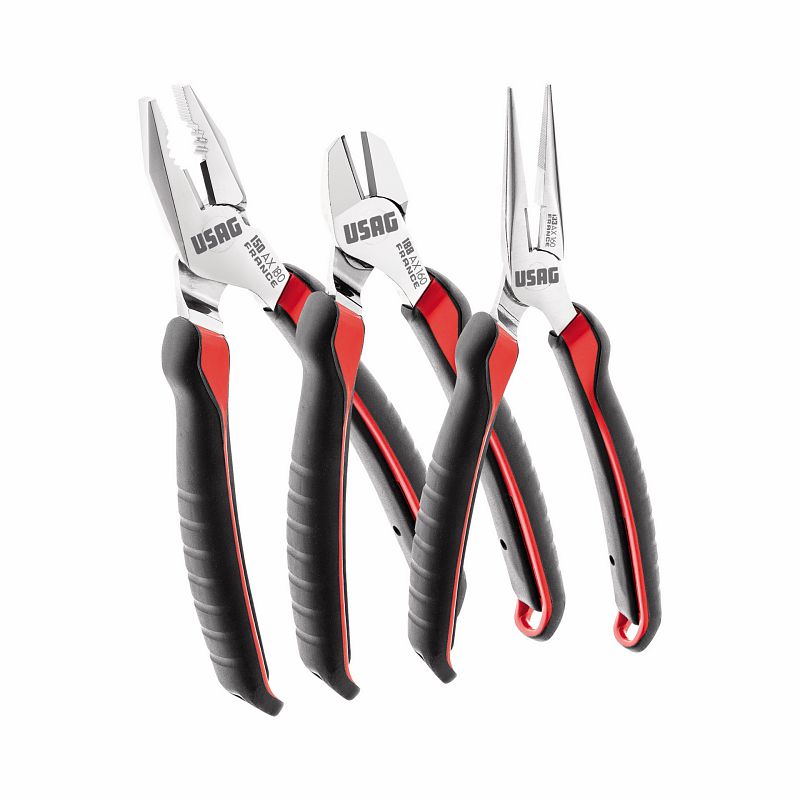 Set 3 Pinze Professionali: Universale, Becchi Lunghi e Tronchese 150 AX/SE3 - USAG