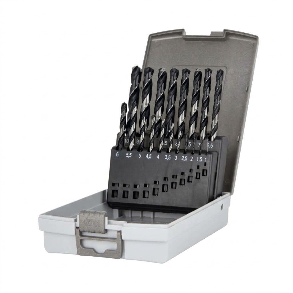 Set di 19 Punte Rettificate HSS-G per Ferro Ø 1÷10 x 0,5 mm - KRINO