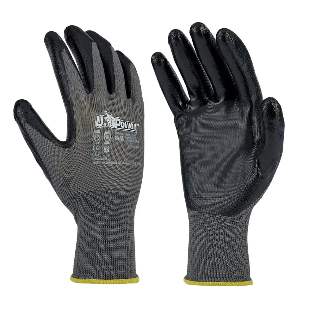 Guanti da Lavoro in Nitrile Valzer confezione 12 pz - U-POWER