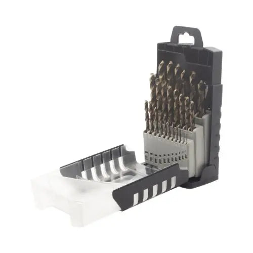 Set di 25 Punte Rettificate al Cobalto HSS-CO per Acciaio Inox Ø 1÷13 x 0,5 mm - KRINO