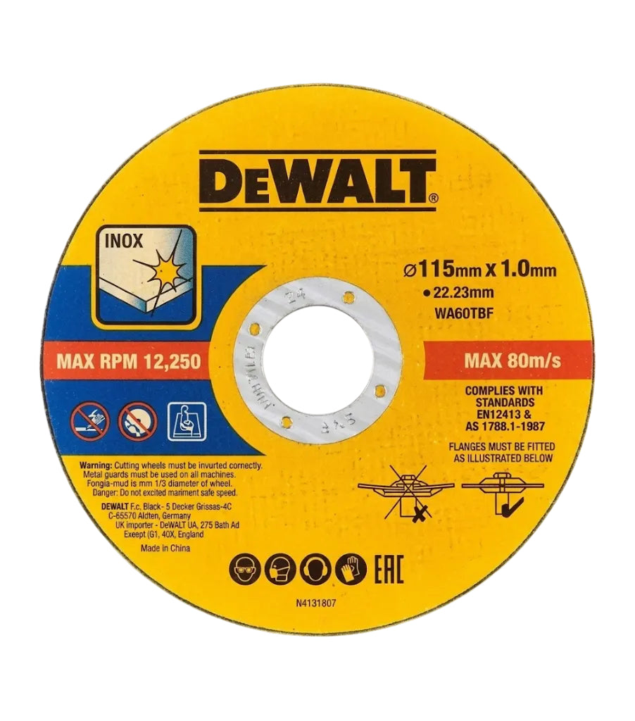 Kit 100 dischi da taglio 115 x 1 per smerigliatrice DT20599-QZ - DEWALT